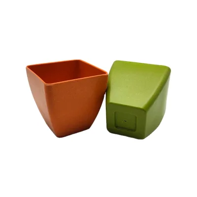 Manufacturing Factories Customized Biodegradable Bamboo Fiber Indoor Flower Pots, Round, Wholesale Price,Simple, Fashionable,
