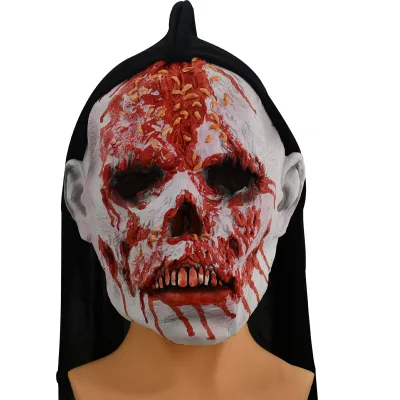 Cosplay Movie Scary Clown Mask Halloween Party Evil Joker Costume with Demon Blood for Dress up