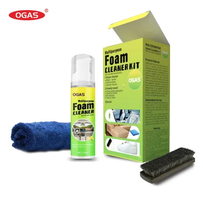 OGAS Multifunctional Foam Cleaner Kit Rich Foaming Cleaning Solution for Car Interiors Households Furniture Kitchens Shoes