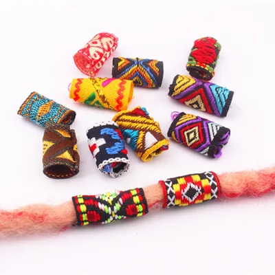 African Dreadlock Reggae Wig Decoration Colorful Fabric Hair Tie Clip Headband Ring Hair Ring Dreadlock Accessory Model LQ618