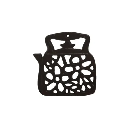 Durable Cast Iron Tea Pot Mat Modern & Traditional Style with Heat-Resistant Design and Non-Slip Base for Home Kitchen Use