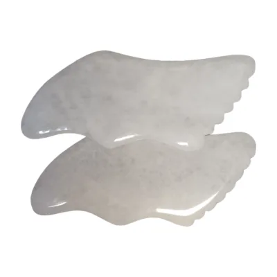 100% Natural White Jade Gua Sha Tool for Face Body Massage Lymphatic Drainage Anti Puffiness Skin Tightening