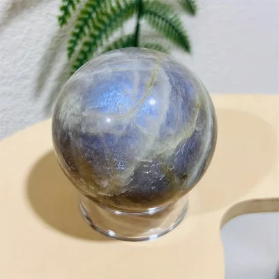 Wholesale Sun and Moon Shining Together (Blue Moonlight) Polished Crystal Craft Collectible Home Decor Tabletop Ornament