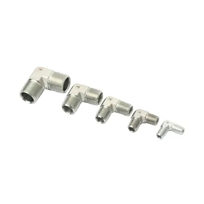 Carbon Steel Zinc Plated Forged Hydraulic Fittings Male NPTF 90 Degree Elbow 1N9 SAE Adapter Hose Fitting 1000 Class Hexagon