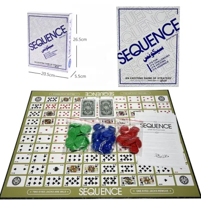 English Arabic Game Cards Leisure Adult Entertainment Game Playing Cards Tabletop Game Sequence Cards,over Stock