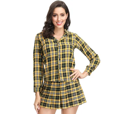 2025 new styles Wholesale Fashion Plaid Mini Skirt Vintage Style Women's Bright Sweet Short Skirt