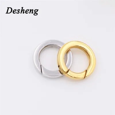 High-End Spring Coil Round Buckle Key Pendant Split Ring 316l Stainless Steel O Ring O-Ring