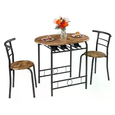 Wholesale bar Tables Night Club High Quality Wood bar Table Coffee bar Table with 2 Chairs for Office for Home