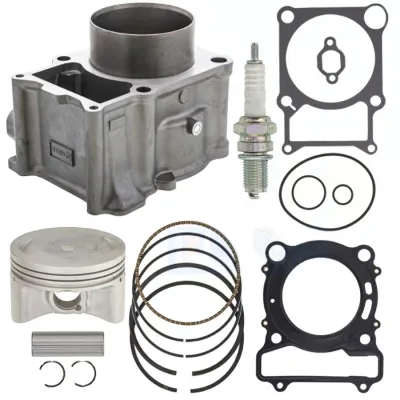 CQHZJ ATV Motorcycle Tricycle Spare Parts AX100 CG125 Engine Block Cylinder Kit for Kawasaki Kodiak 400 YFM400 Grizzly
