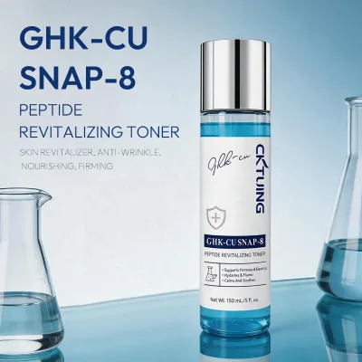 OEM Anti Wrinkle Blue Copper Peptide Facial Toner Skin Care Snap 8 Peptide Ghk-cu Copper Peptide Repair Face Toner