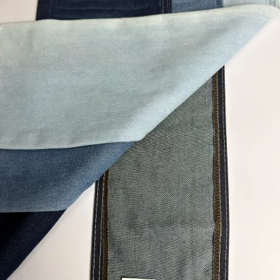 Mercerized Cotton Coolmax Denim Material 10S Yarn Soft Hand Deep Blue Raw Cloth for International Textile Supplier Orders