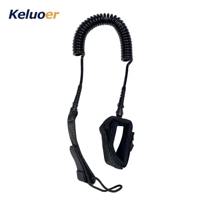 Heavy Duty Coiled SUP Leash TPU Leg Rope Custom Paddle Board Leashes Surfboard Leash for SUP Board