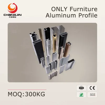 MOQ 300KG Custom Shaped Aluminum Profile Full Custom Surface Finished Aluminum Section Profile for Cabinet Wardrobe