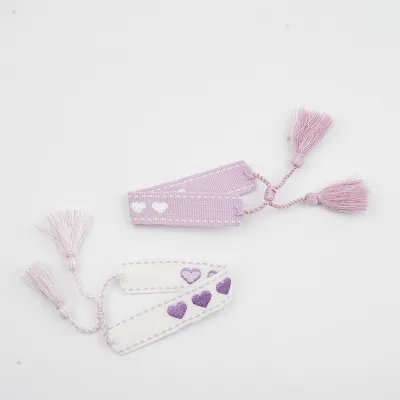Handmade Fashion Charm Bracelet Embroidery Word and Fabric Wristband With Embroidery Letters Custom Friendship Woven Bracelet