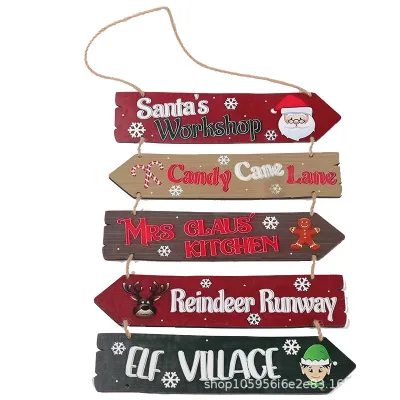 Welcome Door Sign Wooden Christmas Welcome Sign Arrow Sign Farmhouse Home Plaque Holiday Wall Decorations