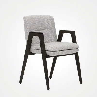 BST PurelyFeel Italian Leather Dining Room Solid Wood Chair Home Dining Table Chair with Armrests Villa Book Table Chair