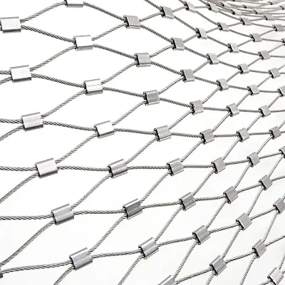 304 Stainless Steel Wire Rope Netting Flexible Metal Barrier for Balcony and Stair Safety