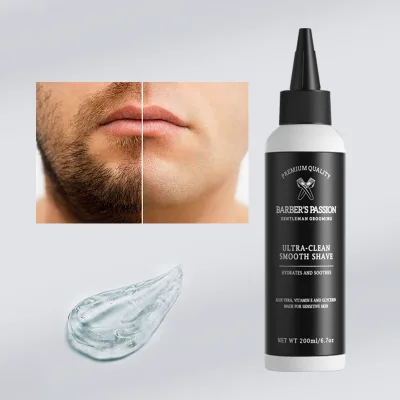 Customized Bottle Soften Smooth Men Clear Shave Gel Set Private Label for Barber