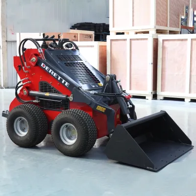 3 Pumps 3 Valves Mini Skid Steer Wheel Loader 380W High Flow for Multi Attachments Compact Garden Loader EPA Certified