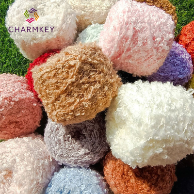Fancy Wool Circle Yarn Stretch Wool 50g Wool Circle Yarn Dyed Knitting with Gold Ring Yarn