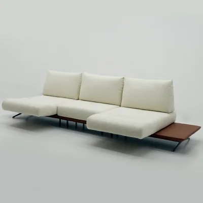 AOMISI Multi Functional Rotatable Sofa Bed Modern Italian Living Room Sofa Set Apartment Dining Use Wooden Frame Fabric Cover