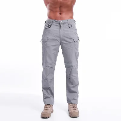 Men Trousers Plain Dyed Tactical Pants
