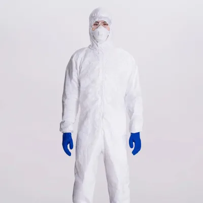 Factory Direct Price Non Woven Waterproof Disposable Protective Coverall for Lab Use with Level D Protection