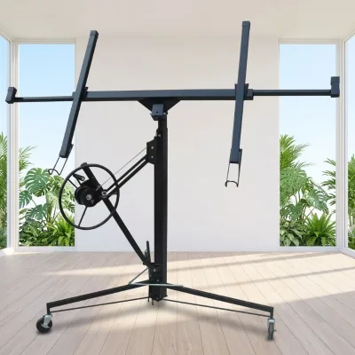 XBS Steel Drywall Lift Board Lifter 68KG Capacity Hand Tool Jack Adjustable Height Includes Handrails for Office Use 1 Year