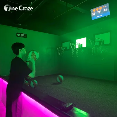 Hot Sale Indoor Amusement Park Digital Basketball Game Equipment - RGB LED Interactive Hoops for Team Activities