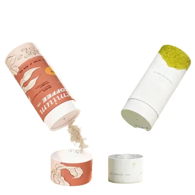 Wholesale Custom Logo Handmade Recyclable Eco-friendly Food Grade Cardboard Tubes Shaker Top Spices Packaging Seasonings