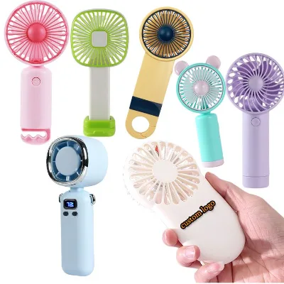 Promotion Hot Sale Usb Rechargeable Led Display  Rechargeable Night Light Cooling  Mini Fan Cooler