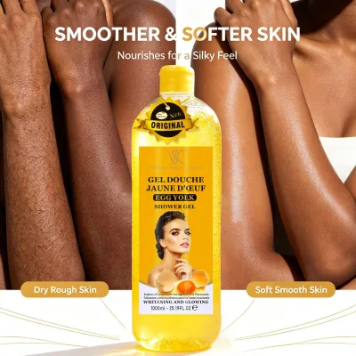 Egg Yolk Shower Gel Whitening Glowing Body Wash Moisturizing Brightening Clarifying Body Oil Nourishing Skin Care Combo Kit Skin