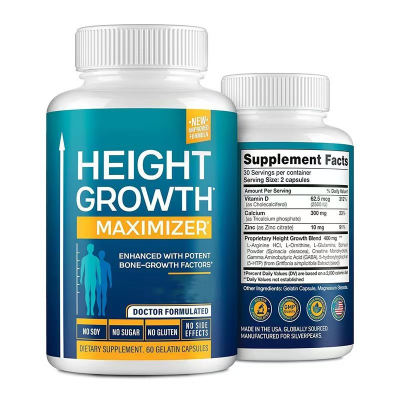 OEM/ODM/OBM Height-Growth Maximizer Natural Height-Growth Capsule with Calcium for Adults Kids Bone Strength Capsule