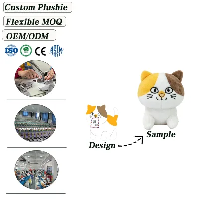 Best Selling Cute Cat Plush Toy Soft Personalized Plushies Factory OEM ODM Plush Toys Keychains For Kids