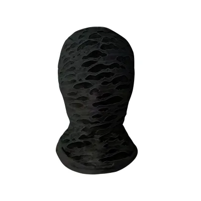 Transparent Summer Ice Silk Full-Face Balaclava Non-Porous Breathable Halloween Role-Playing Accessory High-Elastic Light-Weight