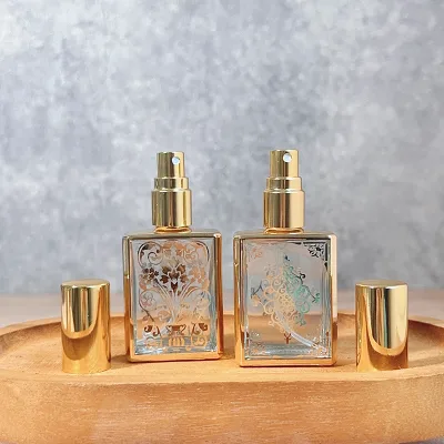 mini perfume empty glass bottle set electroplated perfume bottle mini perfume bottle wholesale