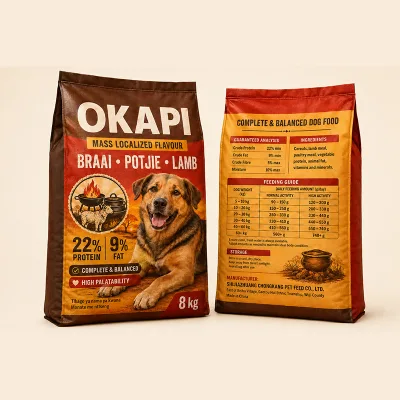 OEM Lamb Beef Flavour Adult Dry Dog Food 22% Protein Complete Balanced High Palatability 8kg 20kg