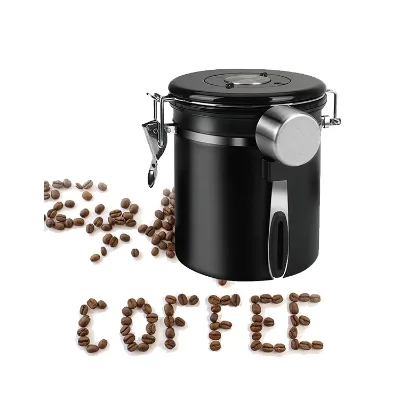 Stainless Steel Airtight Tea Coffee Sugar Canisters Coffee Bean Storage Coffee Canister with Scoop
