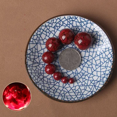 High Content Cinnabar Genuine Raw Cinnabar Beads Hand String Men's and Women's Amulets Safe Lucky Buddha Beads