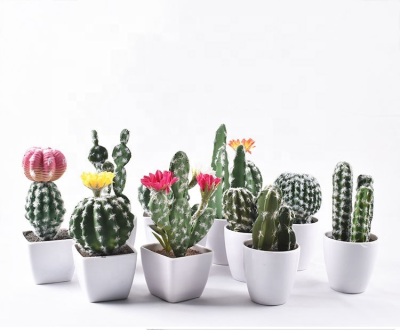 KEWEI 923 Desktop Decoration Artificial Cactus Real Touch PU Cactus Plants Green House Decoration