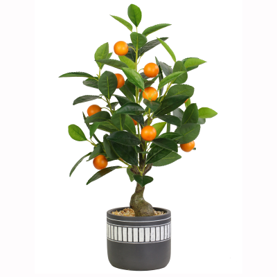 High Quality Faux Small Mandarin Citrus Tree Artificial Plastic Orange Tree for Decoration