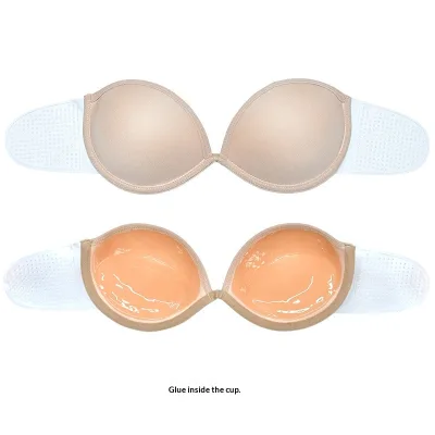 One-piece Other Bra Sexy Backless Invisible Underwear Wedding Dress Chest Patch Thickened Strapless Breast Petals Women's