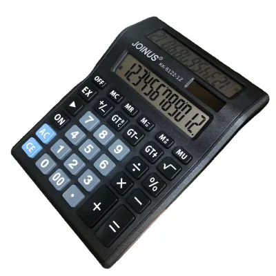 Solar Battery Dual-Screen Calculator Efficient Calculation Large Screen Display 14 Digits Calculator Practical Multifunctional