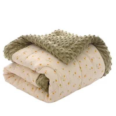 Kangobaby Thick Baby Winter Quilt Cute Students School Quilt Comfortable Newborn Comfortable Dots Blankets