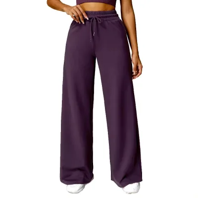Women's Sports Casual Regular Fit High Waistband Flare Pants Anti-Wrinkle Anti-static Printed 100% Cotton Outdoor