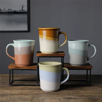Japanese Style Ceramic Tumbler Small Fresh Water Mug Breakfast Afternoon Tea Coffee Porcelain Insulation Gifts Milks Wholesale