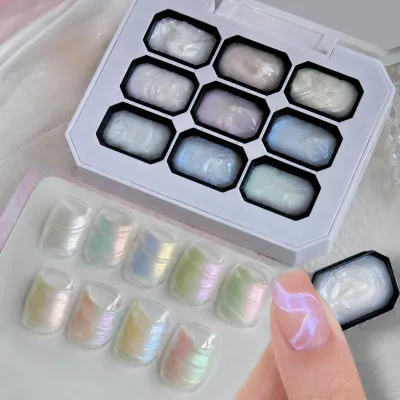 2026 Spring & Summer New Satin Gloss Pat Pat Bouncing Gel, 9 Gradient Shades Scented Pat Pat Gloss UV Gel Nail Polish
