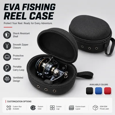 OEM Factory Custom Oxford Cloth Fishing Reel Hard Case, Fishing Reel Cover Bag
