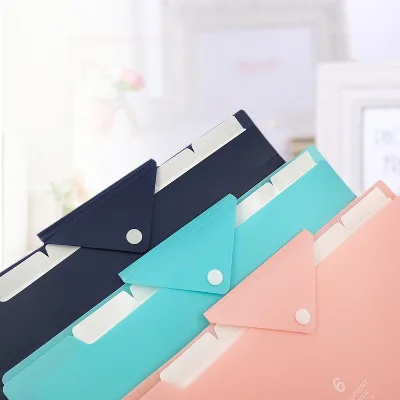 China Manufacturer Plastic Checkbook Accrodion Index Card File Folders