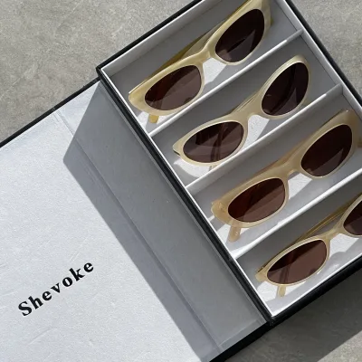 Foldable Magnetic Sunglasses Box Custom Eyeglass Flip Cardboard Box Packaging Fashionable Eyewear Storage Package
